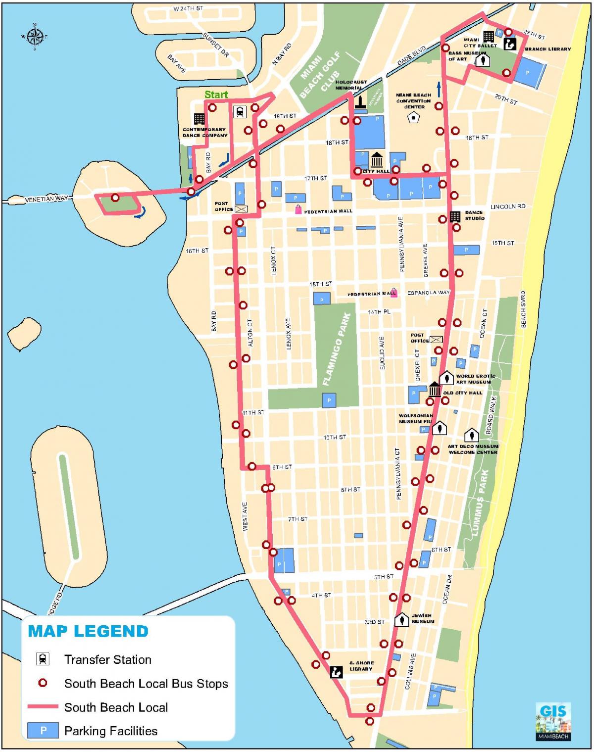 miami térkép South beach Miami mapa   Mapa south Miami beach (Florida   AEB) miami térkép